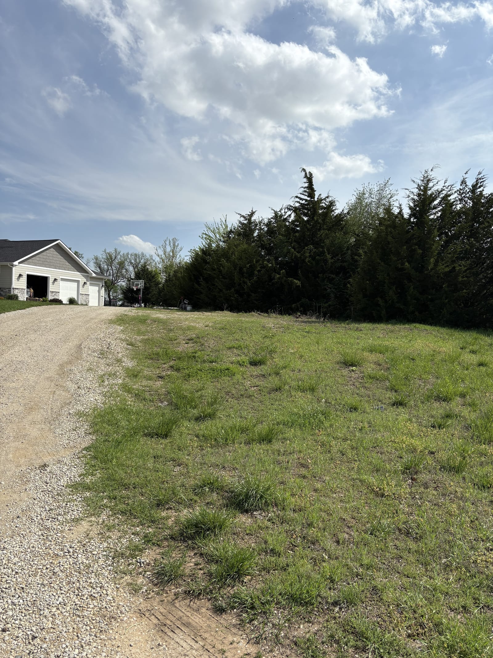 Driveway site before excavation