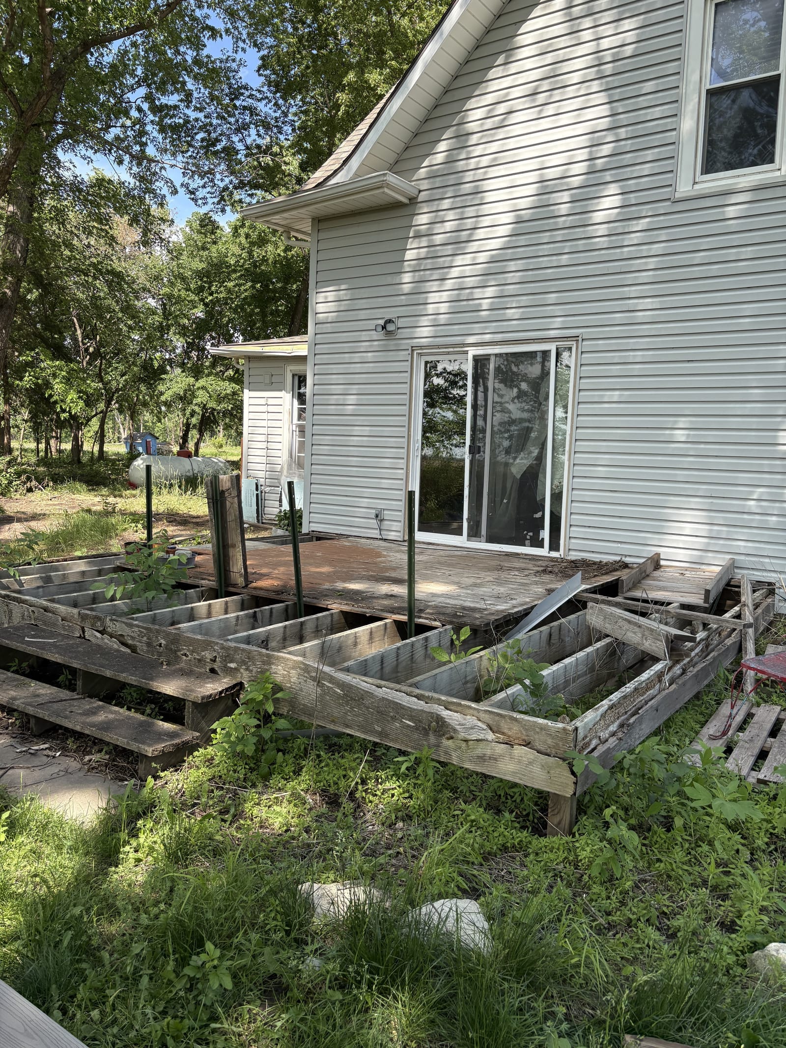 Deck before staining