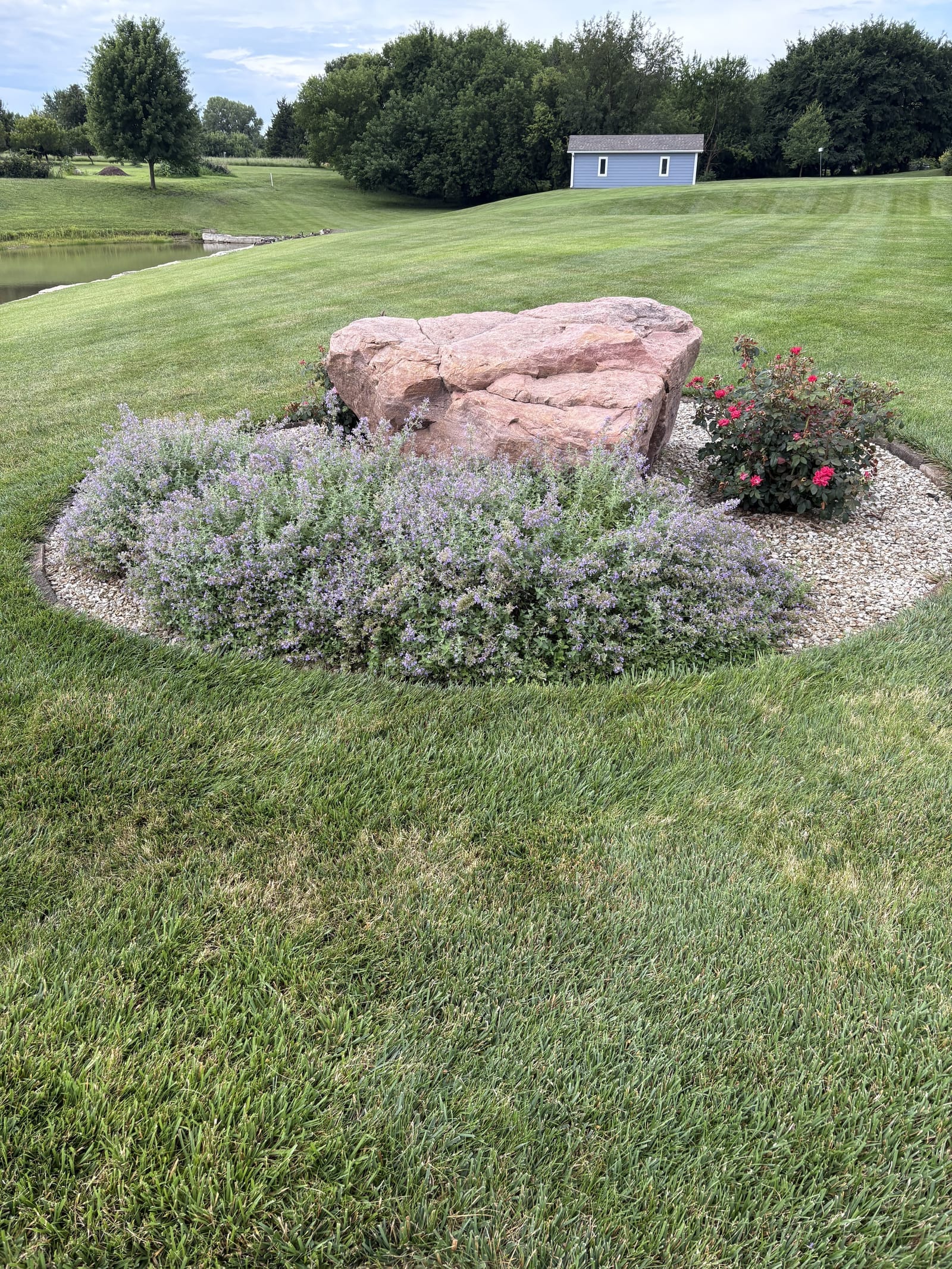 Well-maintained landscaping after service in Manhattan, KS